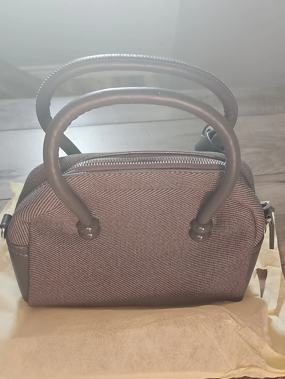 Classic Brown Dome Satchel Handbag